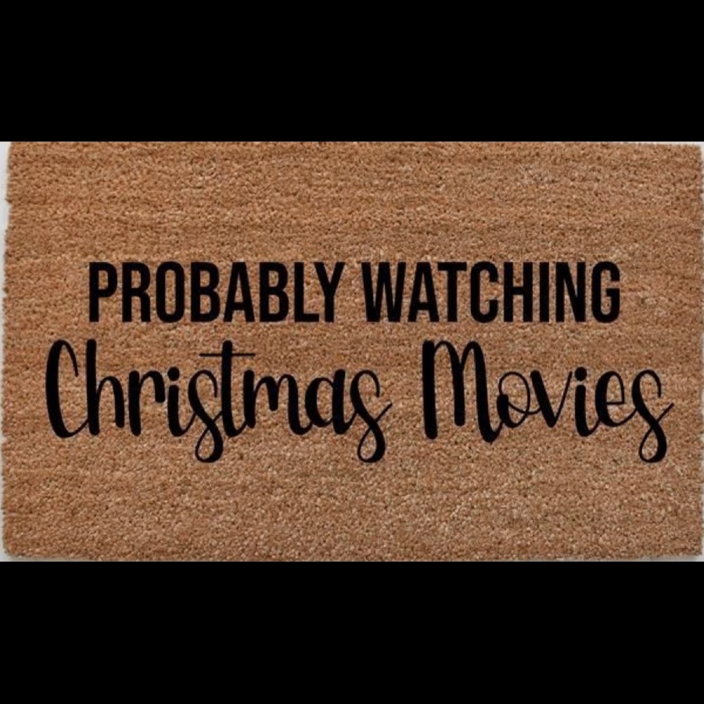 Probably Watching Christmas Custom Doormat